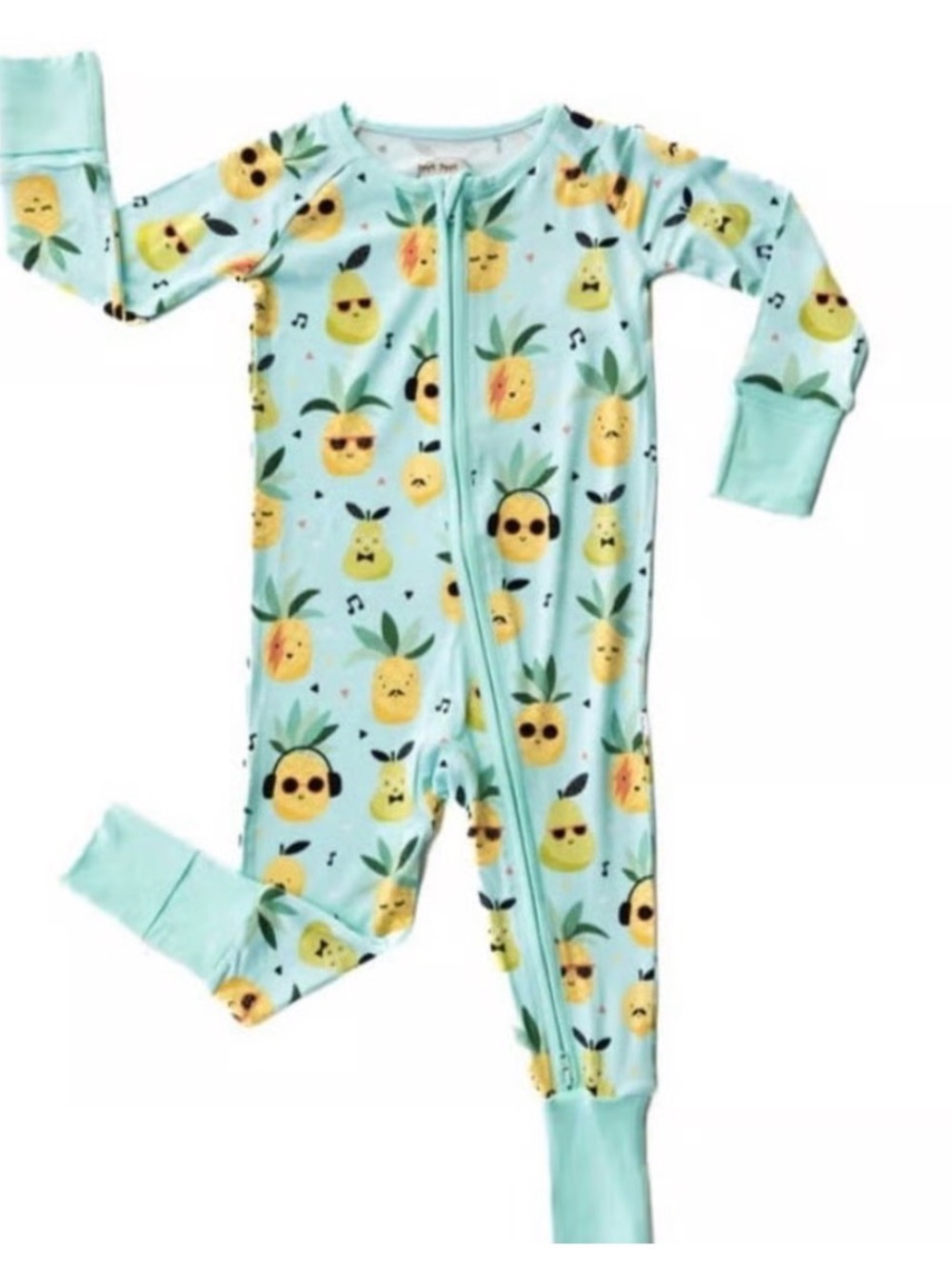 Little Sleepies Kids Pineapple Print One-Piece Pajama - Mint
